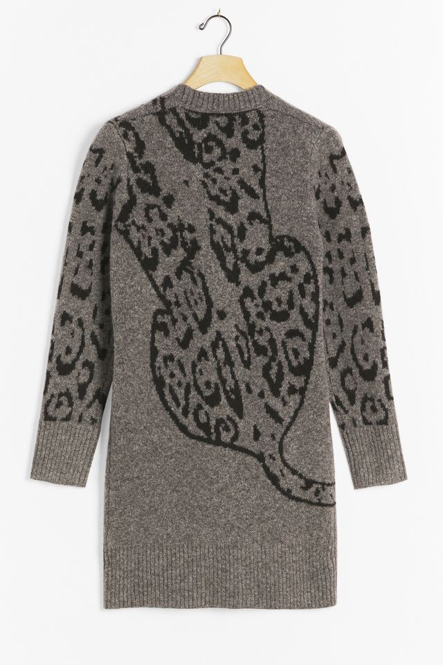 Anthropologie Averie shops Leopard Cardigan