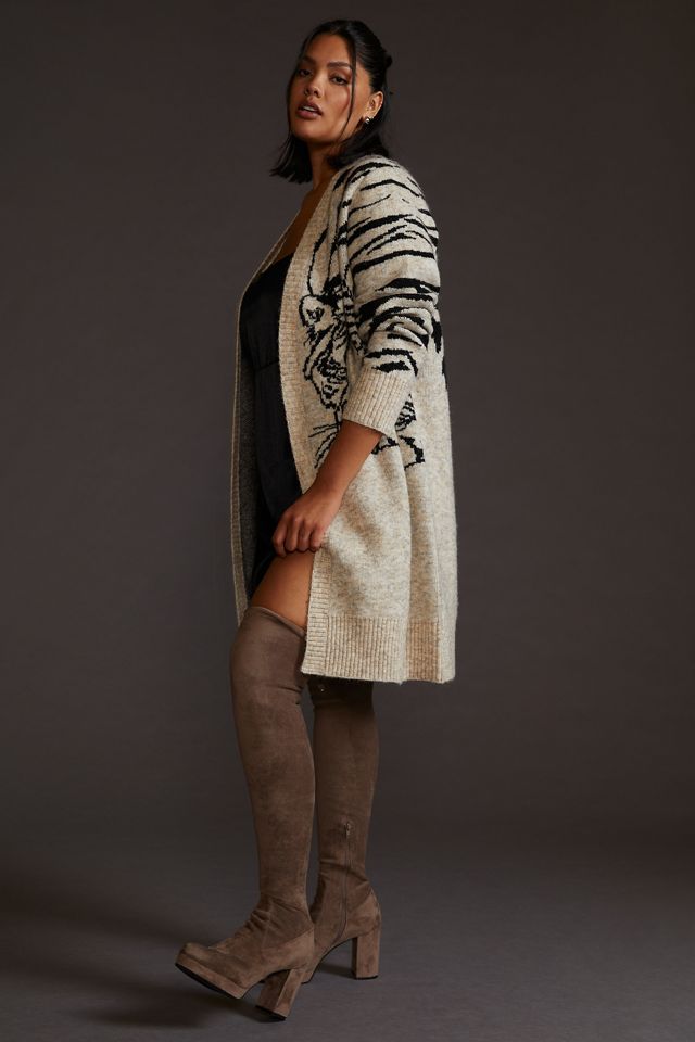 RD Style Jacquard Tiger Cardigan Sweater #6