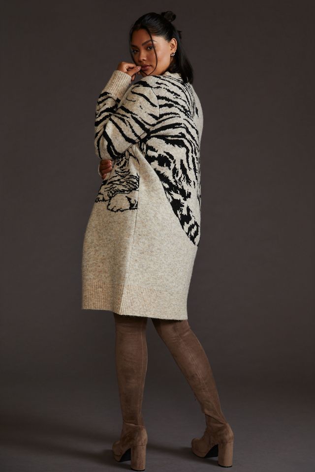 RD Style Jacquard Tiger Cardigan Sweater #7