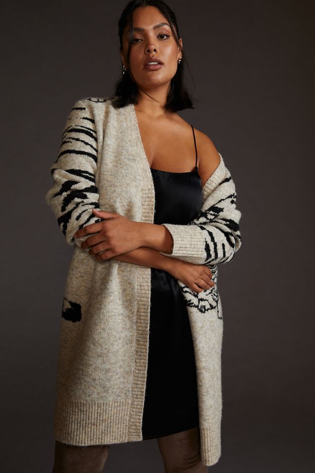 RD Style Jacquard Tiger Cardigan Sweater #4