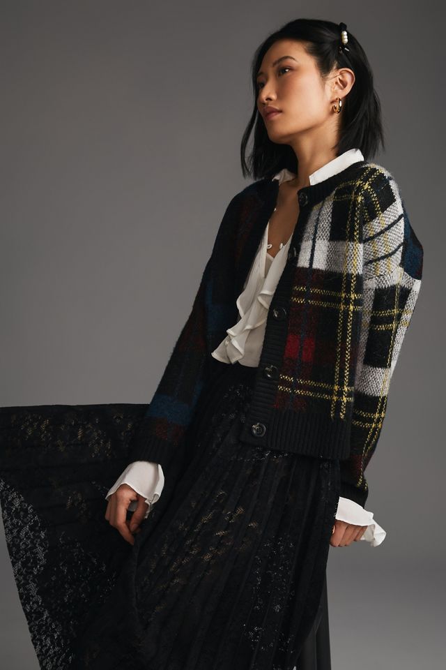 RD Style Plaid Cardigan Sweater