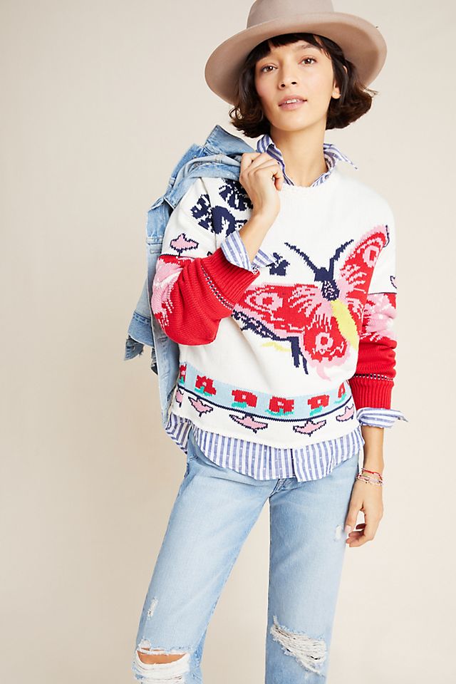 Camila Butterfly Sweater | Anthropologie
