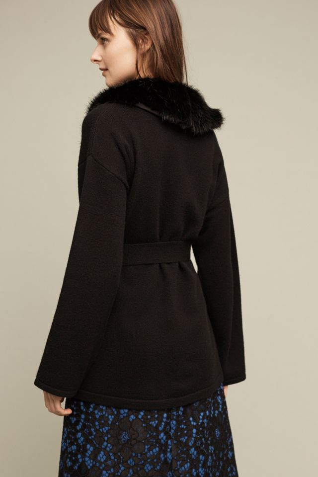 Faux-Fur Cashmere Cardigan #2