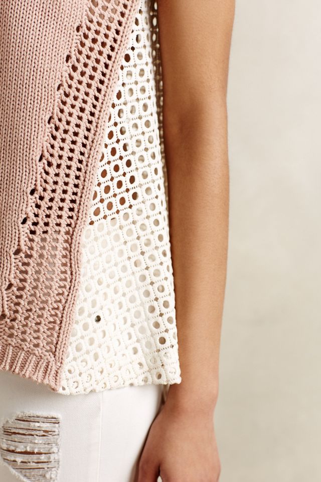 Madeira Eyelet Back Pullover #2