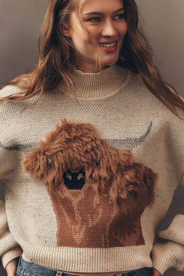 Avec Les Filles Highland Cow Sweater #3