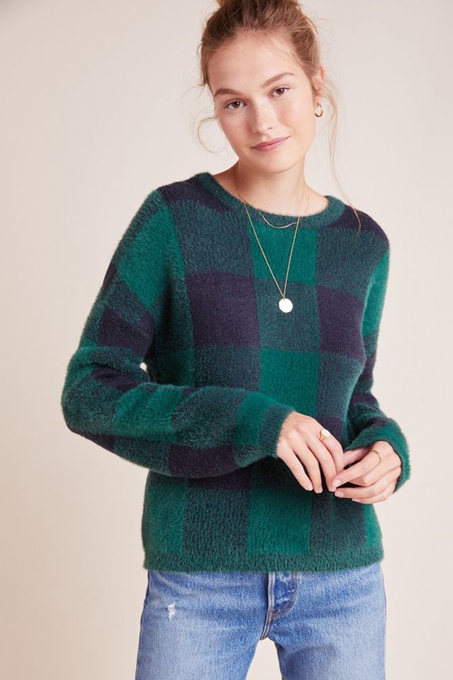 Susan Plaid Eyelash Pullover #2