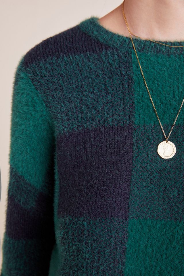 Susan Plaid Eyelash Pullover #3