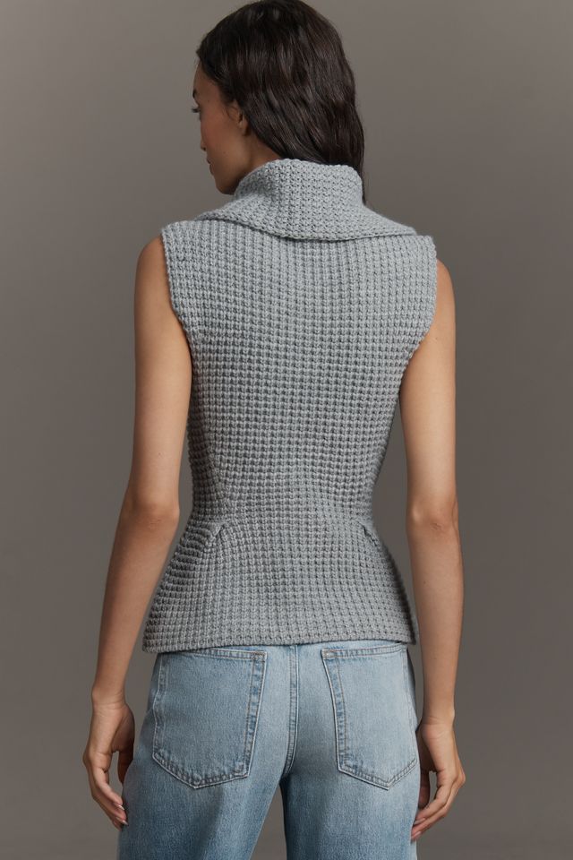 Pilcro Waffle-Knit Muscle Sweater Tank #1