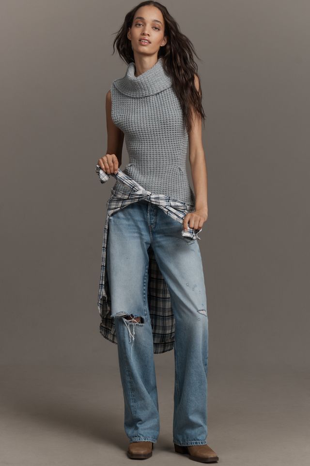 Pilcro Waffle-Knit Muscle Sweater Tank #2