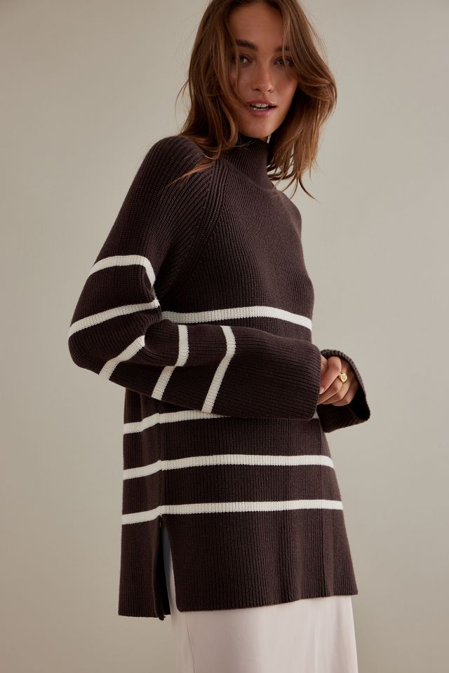 Selected Femme Kamma Stripe High-Neck Jumper #4