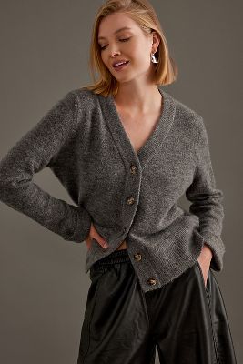 Selected Femme Maline Long-sleeve Wool Cardigan In Multicolor