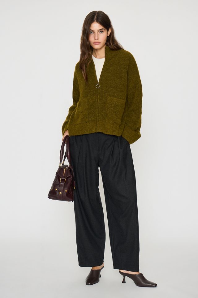 Cardigan Selected in Misto Lana con Zip Frontale #1