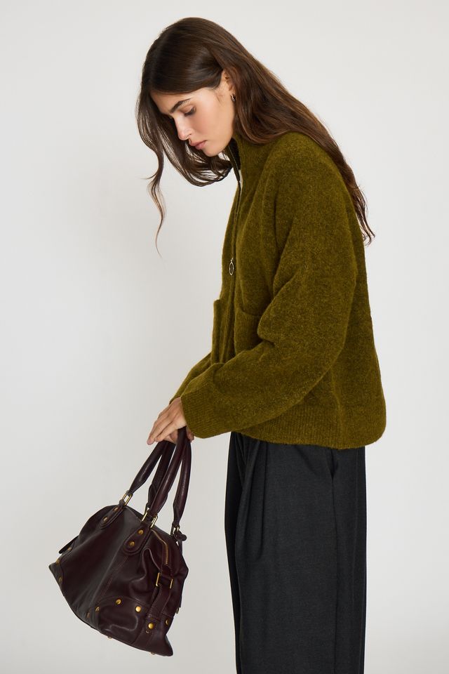 Cardigan Selected in Misto Lana con Zip Frontale #2