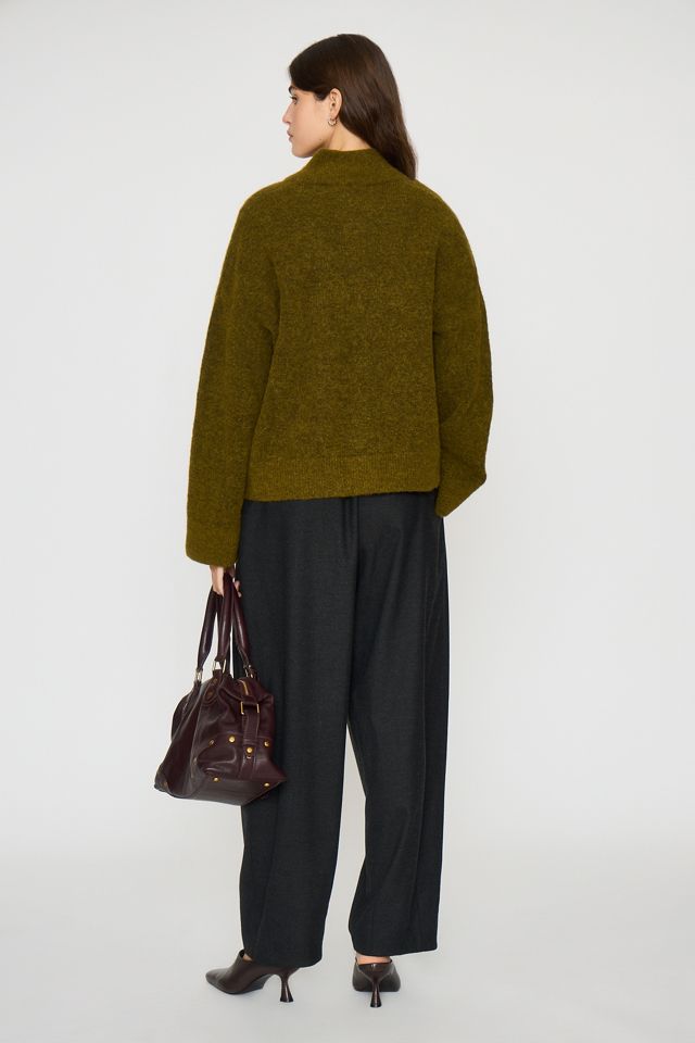 Cardigan Selected in Misto Lana con Zip Frontale #5