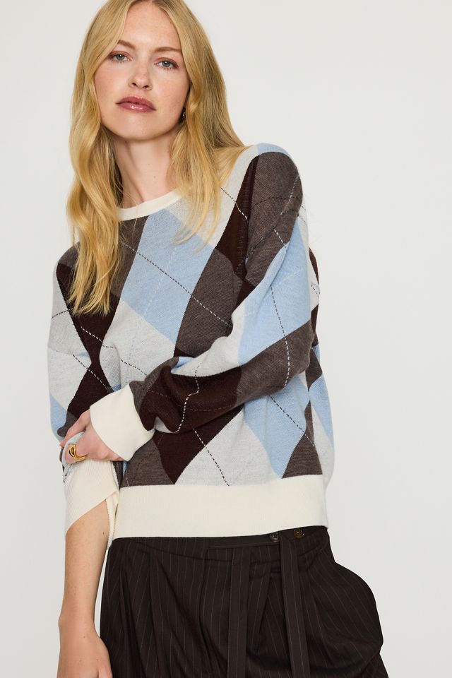 Maglione in Lana a Maglia Argyle Selected #1