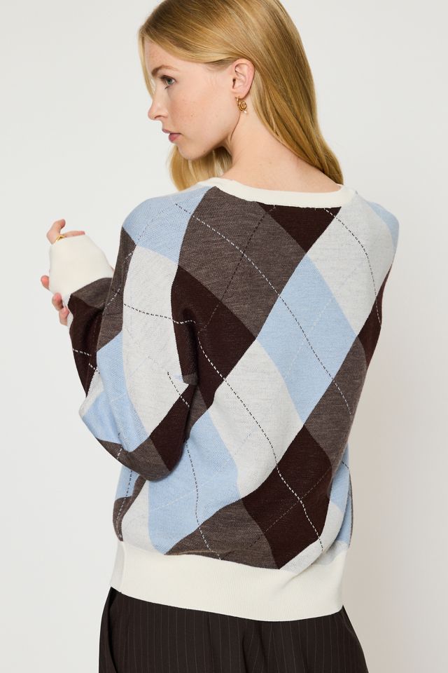 Maglione in Lana a Maglia Argyle Selected #4