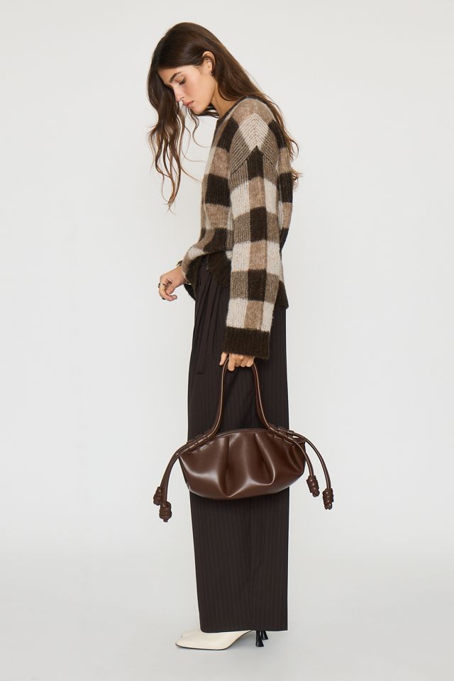 Selected Lulu Locker Karierter Woll-Mischung Pullover #1