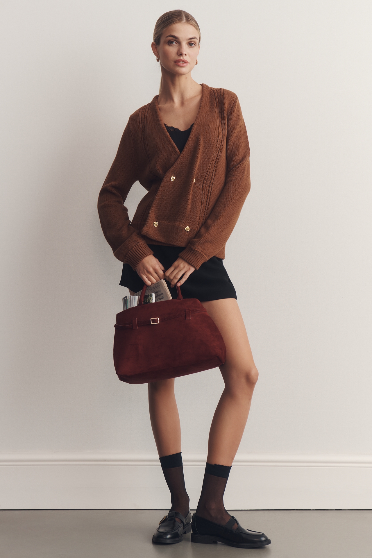 ASTR The Label Merritt Double-Breasted Cardigan Sweater