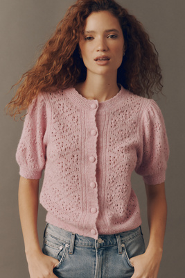 ASTR The Label Kaydence Puff-Sleeve Cardigan | Anthropologie