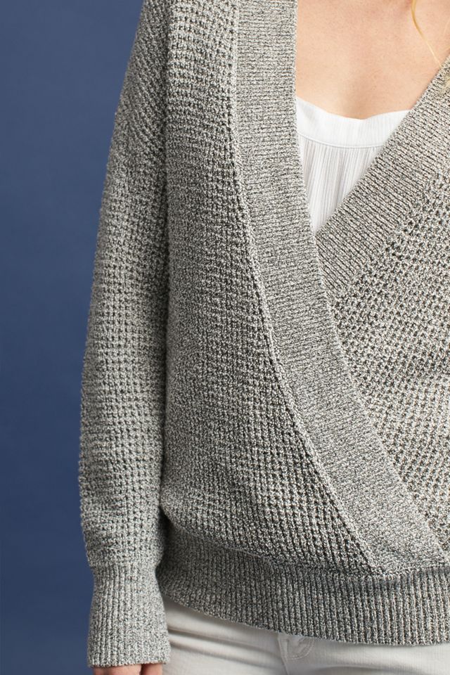 Wrap-Front V-Neck Pullover #1