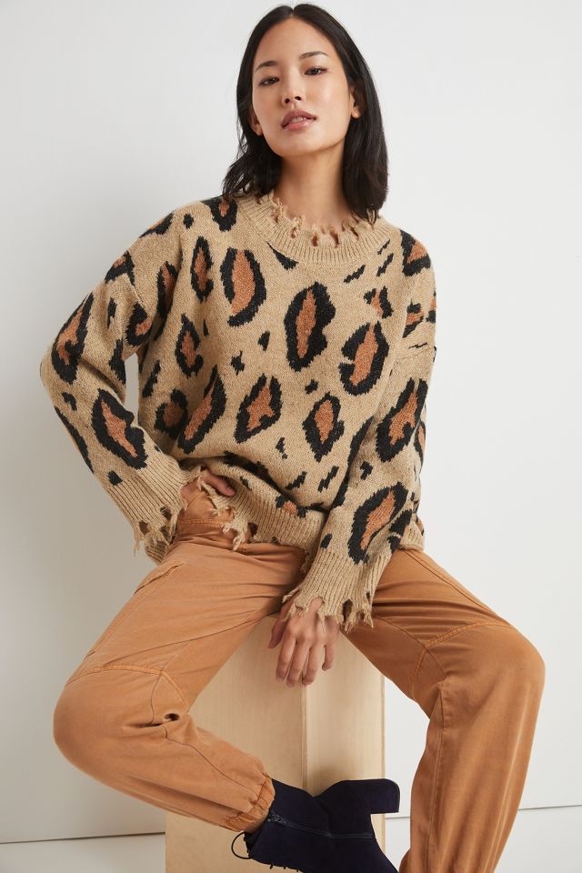 Anthropologie leopard cheap sweater