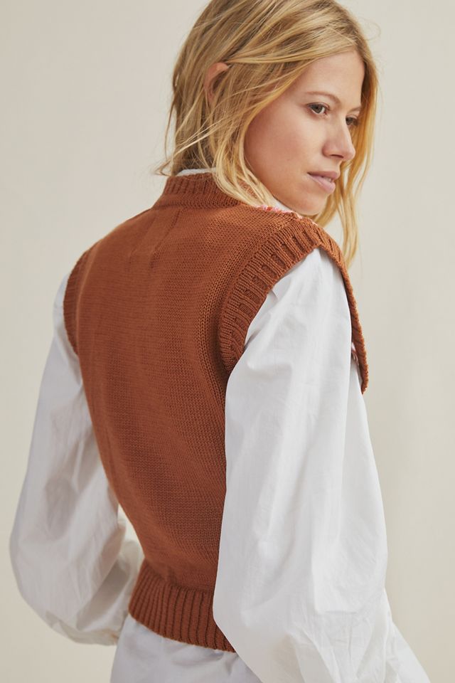 Stella Pardo Crochet Wool Sweater Vest #2