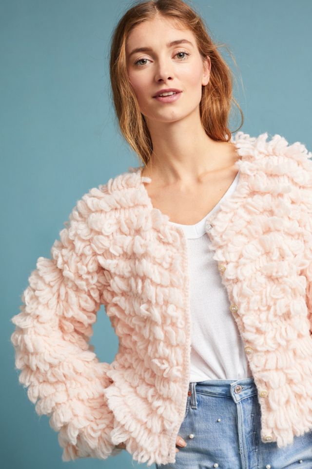 Hand-Knit Luxe Looped Cardigan #1