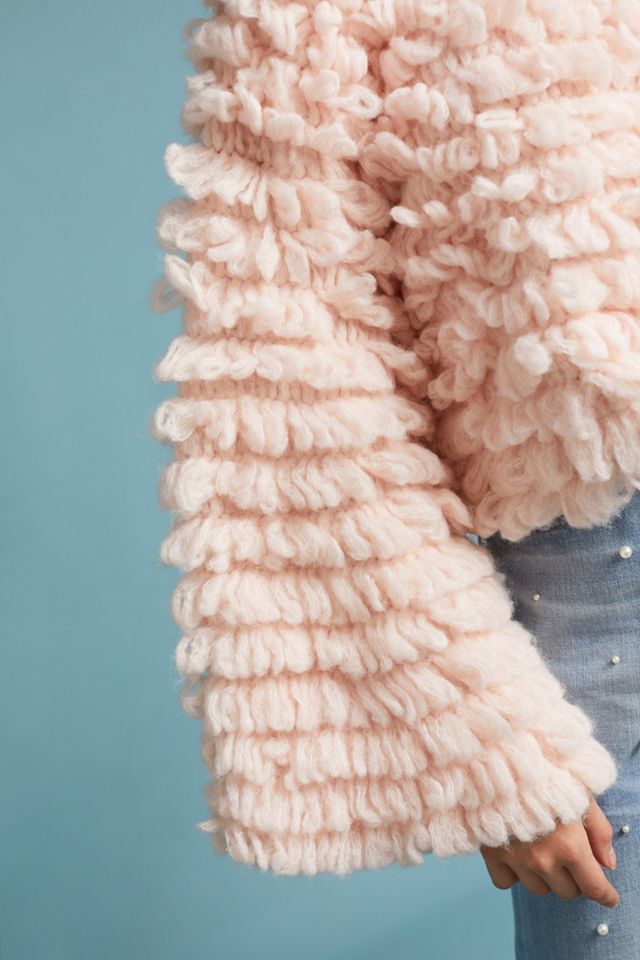 Hand-Knit Luxe Looped Cardigan #2