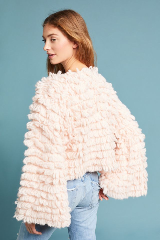 Hand-Knit Luxe Looped Cardigan #3