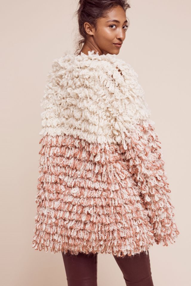 Fringed Colorblock Coat #3