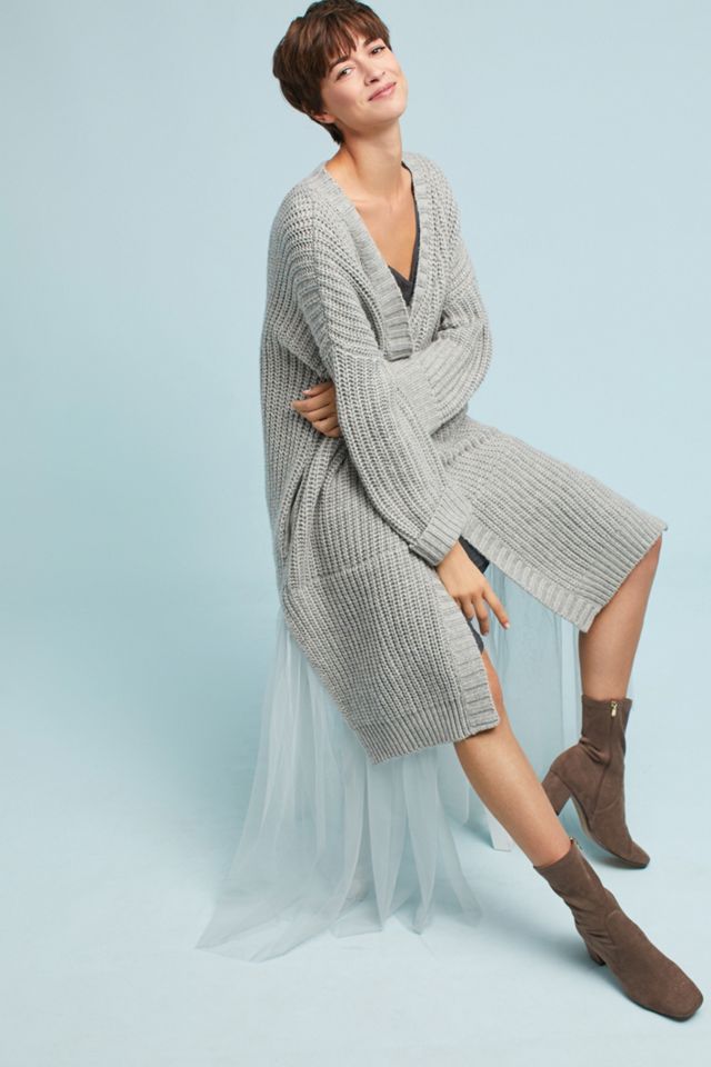 Tulle Longline Cardigan #1