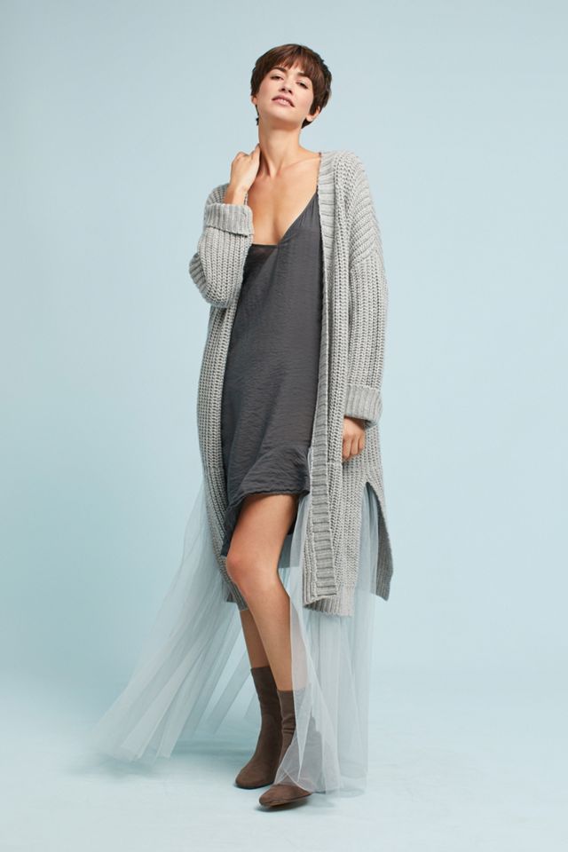 Tulle Longline Cardigan #2