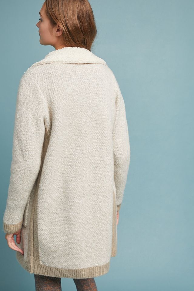 Marled Sherpa Sweater Coat