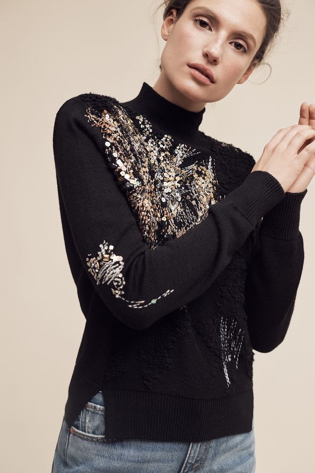 Beaded Fete Turtleneck | Anthropologie