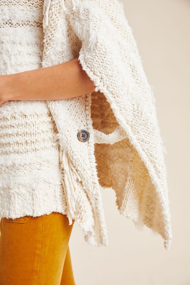 Deals Anthropologie Marilyn off white poncho