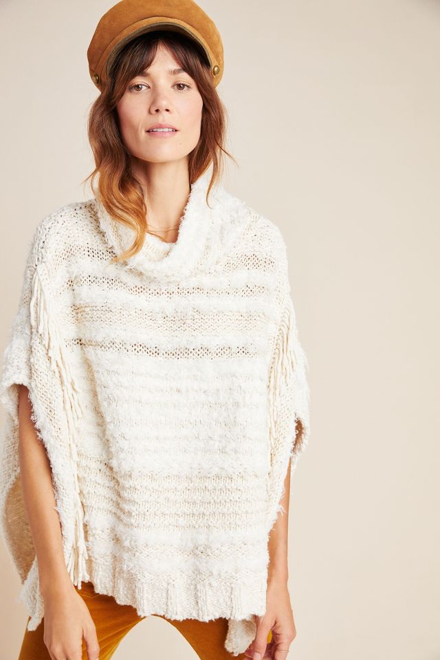 Anthropologie Marilyn off white store poncho