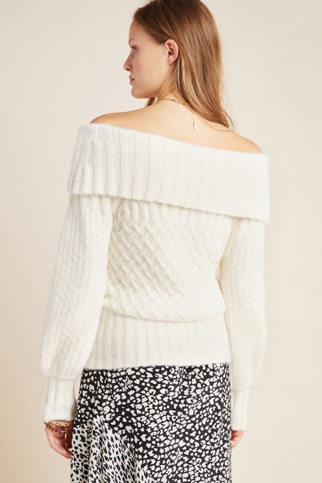 Anthropologie off the shoulder sweater hotsell