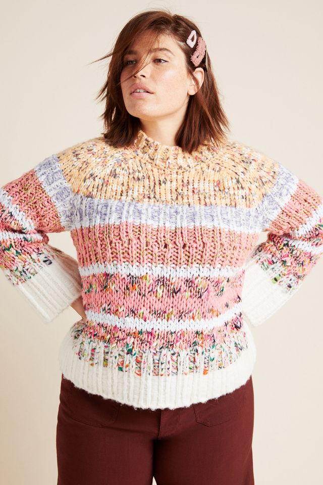 Anthropologie festive striped jumper sale