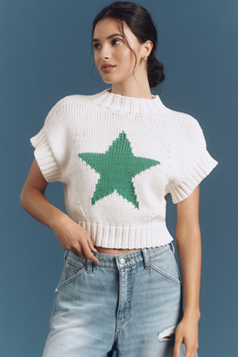 Maeve The Pippa Mock-neck Sweater By : Extended Shoulder Edition In Green