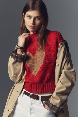 MAEVE THE PIPPA MOCK-NECK SWEATER BY MAEVE: EXTENDED SHOULDER EDITION 
