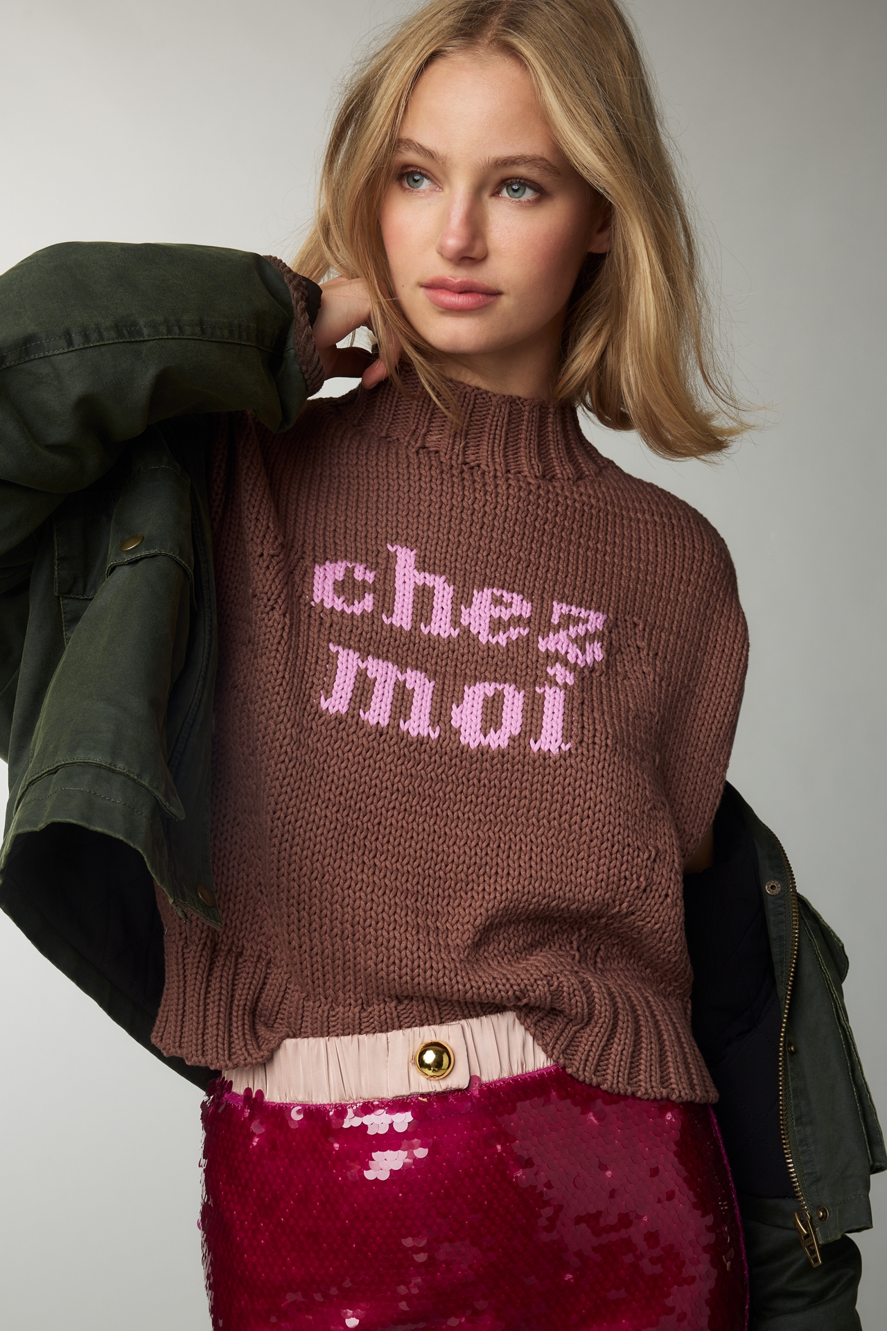 The Pippa Mock-Neck Sweater by Maeve: Extended Shoulder Edition