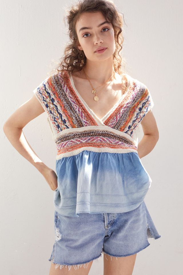 Pilcro Embroidered Babydoll Top #3