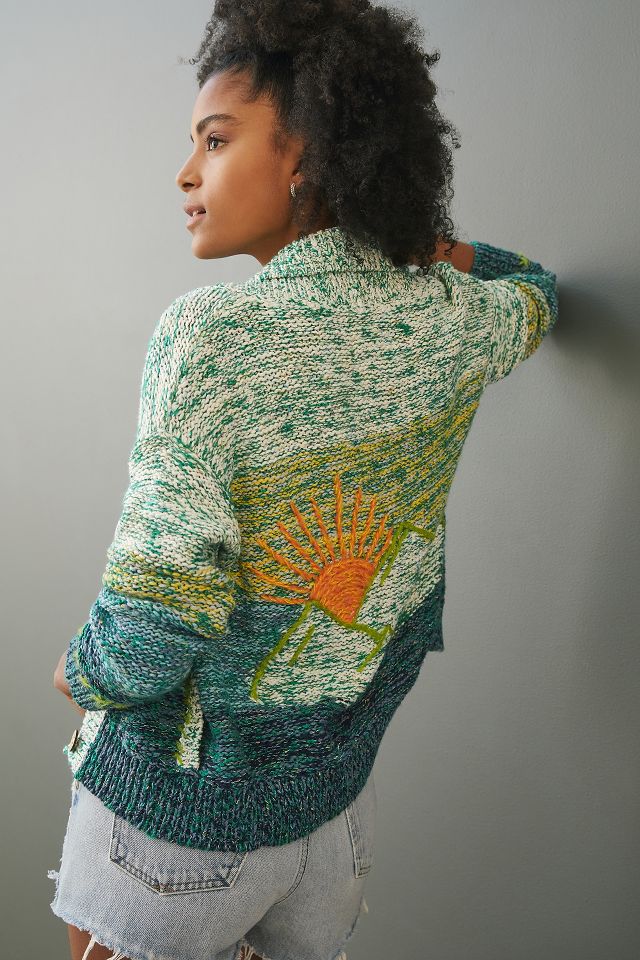 Embroidered 2025 cardigan anthropologie