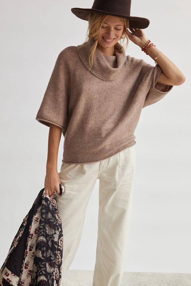 Pilcro Cowl-Neck Poncho Sweater #3