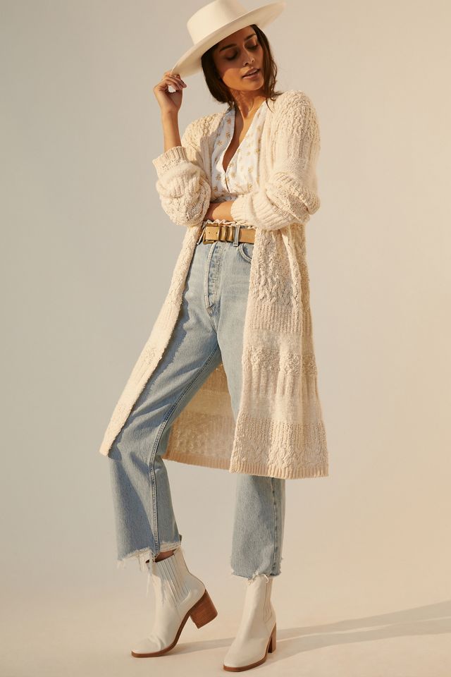 Textured Duster Cardigan