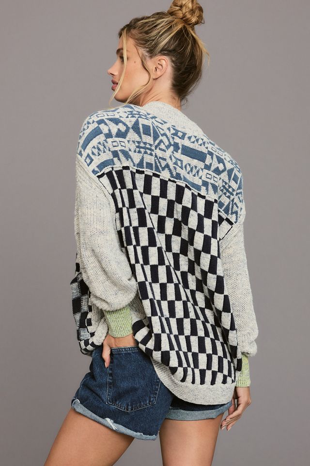Pilcro Mash-Up Cardigan Sweater #1