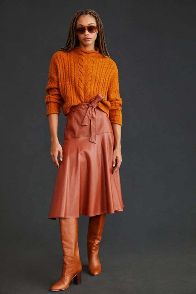 Pilcro Mock-Neck Cable-Knit Sweater #4