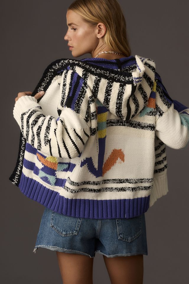 Maeve Hooded Anchor Cardigan Sweater #2