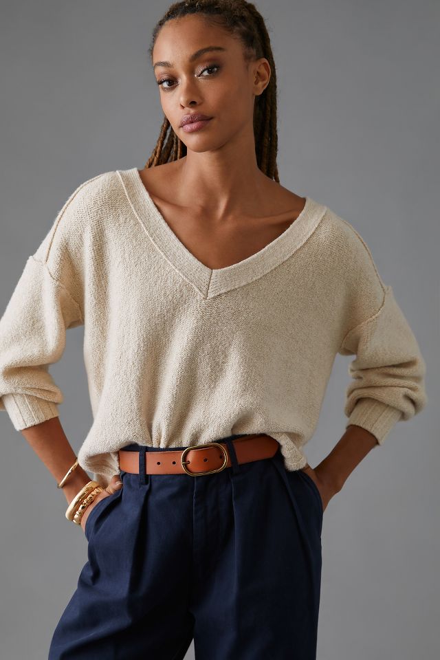 sweater deep v