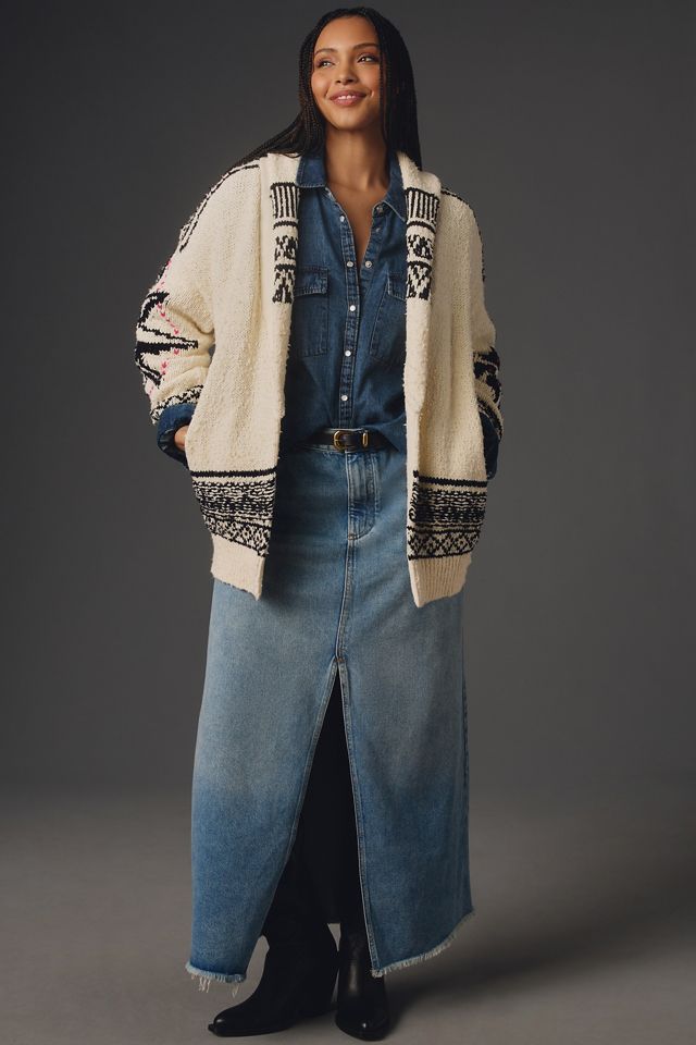 Pilcro Slouchy Waves Cardigan Sweater #6